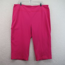 Duluth Pants Womens Size Extra Large Pink Capri Wide Leg Leggings Pockets - £14.85 GBP