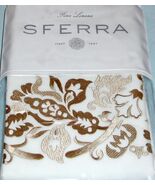 Sferra Saxon Standard Sham Champagne Floral Embroidery 460 TC Cotton Per... - $2,467.28 MXN