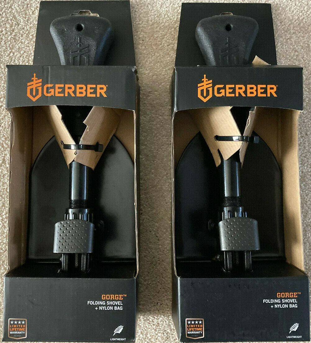 (2 Pack) Gerber Gorge Folding Emergency Compact Folding Shovel W/Storage... - $57.41