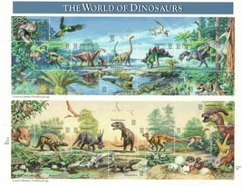 Sheet Of 15 The World Of Dinosaurs 32¢ Us Usa Postage Stamps Sc # 3136 - £15.41 GBP