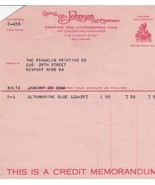 Vintage Fattura Charles Eneu Johnson Stampa Company Baltimore Md 1924 - £38.34 GBP