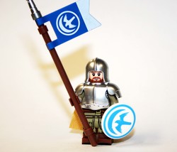 Building Block Knight of the Vale with flag Game of Thrones soldier Minifigure U - £5.69 GBP