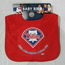 PHILADELPHIA PHILLES SNAP CLOSURE BABY BIB NEW &amp; OFFICIALLY LICENSED - £6.13 GBP