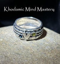 Khodamic Mind Mastery Djinn IQ All Knowing Mind Control Sterling Silver Ring - £239.00 GBP