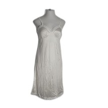 Deena Vintage Lingerie Dress Slip Off White Knee Length Sz 36 Lace Trim - £17.56 GBP