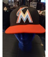 Miami Marlins New Era 59Fifty Mens Fitted Hat 7 Black Cap MLB Baseball - €9,37 EUR