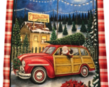 Brother Sister Design Studio Fabric Panel, Christmas Tree Farm Vintage R... - $9.70
