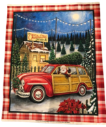 Brother Sister Design Studio Fabric Panel, Christmas Tree Farm Vintage R... - £6.90 GBP