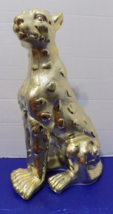 NEW Ceramic Cheetah Leopard Statue Figurine Wild Animal Cat Lions Tigers - £36.47 GBP