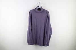 Vtg 90s Banana Republic Mens Large Faded Blank Heavyweight Turtleneck T-Shirt - £43.72 GBP