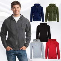 Mens Fleece Zipper &amp; Pullover Hoodie Jacket Sweatshirt Gym Activewear (S-5XL) - £10.53 GBP+