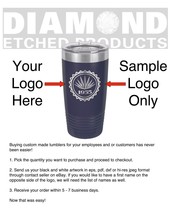 ENGRAVED Custom Personalized Name/Logo 20oz Stainless Steel Tumbler Navy... - £17.94 GBP