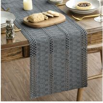 Machine Washable Dark Grey Rustic Table Runner 12x72 - Perfect for Gathe... - $24.70