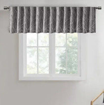 Lot of 2 18"x 50" Faux Silk Blackout Embroidered Window Valance in Gray NEW - $36.62
