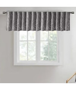 Lot of 2 18&quot;x 50&quot; Faux Silk Blackout Embroidered Window Valance in Gray NEW - €31,30 EUR