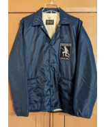 VTG Empire Jacket Sz M Blue Snap Button Windbreaker USA Made Staples Wes... - £45.53 GBP