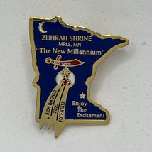 Minneapolis Minnesota Zuhrah Shrine Masonic Masons Shriner Enamel Lapel Hat Pin - £5.96 GBP