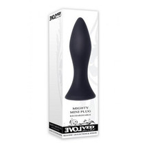Evolved Mighty Mini Rechargeable Vibrating Silicone Anal Plug Black - £35.37 GBP