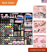Complete Acrylic Nail Kit with UV Lamp &amp; Drill - DIY Nail Art Essentials - $60.00
