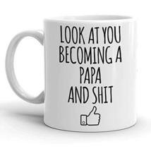 Look At You Becoming A Papa Mug, New Papa Gifts, Funny Coffee Cup for Future Pap - £11.82 GBP