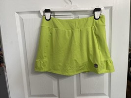 FILA Skort Women’s Size M Neon Tennis Golf Stretch Ruffle Skirt Shorts - $14.95