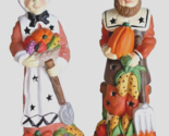 Thanksgiving  Holiday Set Decor Votive Candle Holder Pilgram Man &amp; Woman - £7.94 GBP