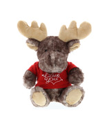 Brownish Sitting Moose Red I Love You Shirt Valentines Plush Sup - $39.99