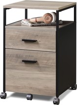 The Greige Devaise 2-Drawer File Cabinet Is A Mobile Printer, Sized Documents. - £61.49 GBP