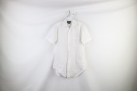 Vintage 50s 60s Rockabilly Mens Medium Sheer Short Sleeve Collared Button Shirt - £46.68 GBP