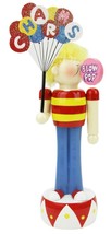 Wooden Christmas Nutcracker,11&quot;, Red &amp; Yellow Charms Blow Pop Boy W/BALLOONS, Nl - £19.82 GBP