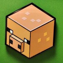 Minecraft Pig Enamel Pin FiGPiN Mini Y35 Rare Official Mojang Collectible - £17.91 GBP