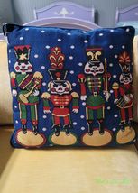 Woven Tapestry Nutcracker Toy Soldier Holiday Decorative Pillows *Sold S... - $38.00