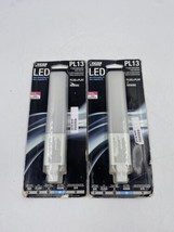 Lot Of 2 Feit Electric 2 Pin Gx23 LED PL13 Plug And Play Bulbs 6 W 13 Equivalent - £11.02 GBP