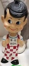Vintage Bob&#39;s Big Boy Collectible Restaurant Bobblehead Black Hair 7.25&quot; Doll - £16.87 GBP