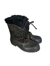 SOREL Kaufman Mens Suede Insulated Waterproof Black Winter Snow Boots Ca... - £37.16 GBP