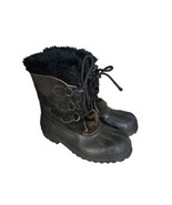 SOREL Kaufman Mens Suede Insulated Waterproof Black Winter Snow Boots Ca... - £37.26 GBP