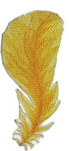 Custom and Unique Fancy Feather Collection[Yellow Bird Feather ] Embroid... - £9.24 GBP