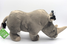 Rhinoceros Rhino Adult Animal Plush Stuffed Toy Gray Wild Republic 12&quot; Long - £23.17 GBP