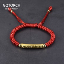 999 Pure Silver Chinese Knot Bracelets Mens Lucky Red Rope Six Words OM Braided  - £29.57 GBP