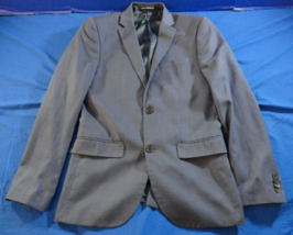 2 Button H&amp;M Designer Suit Jacket Man&#39;s Classic Spring Summer Blue Gray 35R - £28.41 GBP