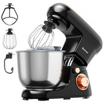 5.3 Qt Stand Kitchen Food Mixer 6 Speed with Dough Hook Beater-Red - $140.21