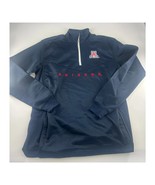 Arizona Wildcats Sweatshirt Mens Large Navy Blue Pullover ¼ Zip Long Sleeve - $265.98 MXN
