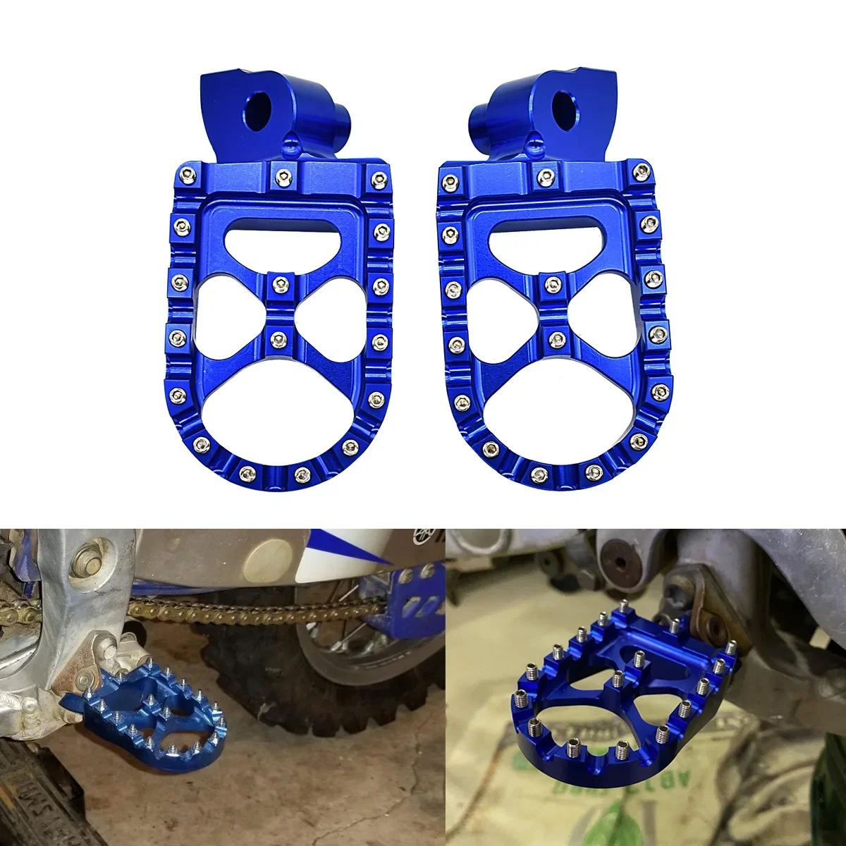 Cnc footpeg foot peg pedals rest for yamaha yz85 yz125 yz250 125x yz250f yzf wrf 250 thumb200