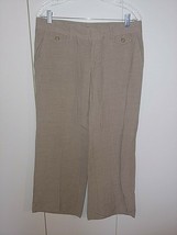 Gap Ladies Brown LINEN/RAYON Cool Cropped PANTS-8P-WORN ONCE-OUTER TIE-GREAT - £7.98 GBP