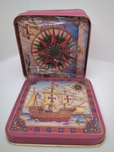 Nautica Theme Cork Backed Metal  Coaster Boxed Set of 6 The Art Dept Inc... - £11.37 GBP