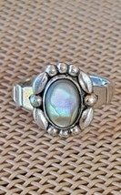 Vintage Sterling Silver Bell Trading Post Abalone Water Mark Ring - £18.94 GBP