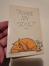 Vintage Postcard Post Card VTG Photograph Awake My Soul Cat 1988 - $9.11