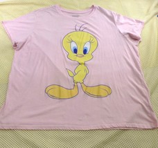 Looney Tunes Tweety Bird Pink 2X Womens T-Shirt - $8.55