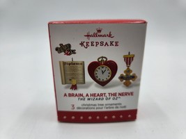 Hallmark Keepsake Wizard of Oz A Brain, A Heart, The Nerve Ornaments - New - £13.48 GBP
