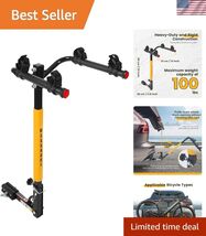 Durable 2-Bike Hitch Mount Rack - Secure &amp; Portable for Family Adventures - $99.04